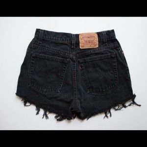 black high waisted levi cutoffs VINTAGE